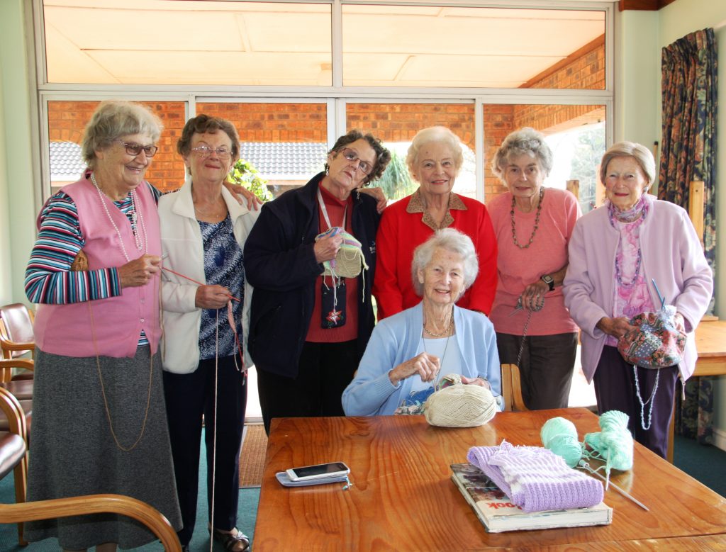 Knitting Group 3 Amberfield Retirement Village